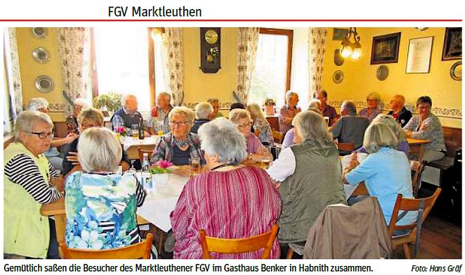 Fröhliches Treffen des FGV in Habnith
